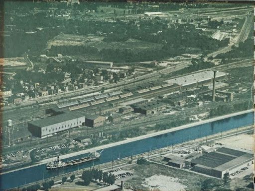 Le site de l’usine Dominion en 1950 à Montréal